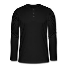 Henley long-sleeved shirt - black