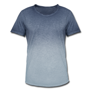 Men's T-Shirt with colour gradients - dip dye denim