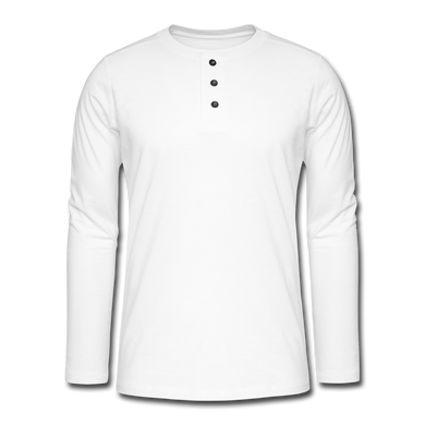 Henley long-sleeved shirt - white