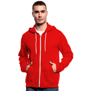 Unisex Hooded Jacket by Bella + Canvas - classic red